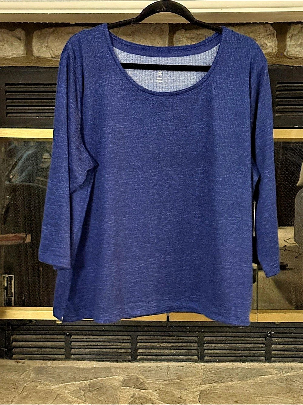 Croft & Barrow Blue Long Sleeve Top Size XXL NWT